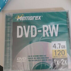NEW Memorex sealed DVD-RW 4.7GB 120 minute writeable DVD